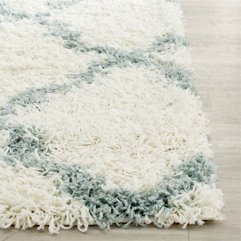 Hawthorne Collection Ivory Shag Rug - 8' x 10'