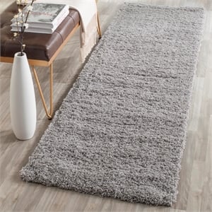 Hawthorne Collection Silver Shag Rug - Runner 2'3&quot x 8'