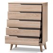 Hawthorne Collections Wood Light Brown/Gray Chest Rectangular 42.28