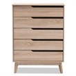 Hawthorne Collections Wood Light Brown/Gray Chest Rectangular 42.28