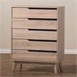 Hawthorne Collections Wood Light Brown/Gray Chest Rectangular 42.28