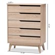 Hawthorne Collections Wood Light Brown/Gray Chest Rectangular 42.28