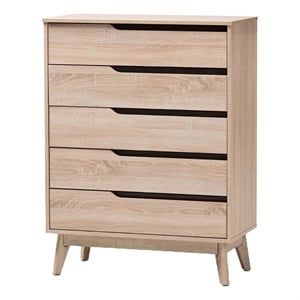 Hawthorne Collections Wood Light Brown/Gray Chest Rectangular 42.28&quot Unassembled