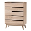 Hawthorne Collections Wood Light Brown/Gray Chest Rectangular 42.28