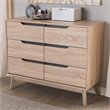 Hawthorne Collections 6-Drawer Wood Double Dresser in Light Brown