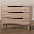 Hawthorne Collections 6-Drawer Wood Double Dresser in Light Brown