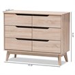 Hawthorne Collections 6-Drawer Wood Double Dresser in Light Brown