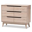 Hawthorne Collections 6-Drawer Wood Double Dresser in Light Brown