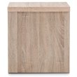 Hawthorne Collection 1 Drawer Wood Nightstand in Light Brown and Gray