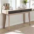 Hawthorne Collection 2 Drawer Wood Study Desk in Light Brown and Gray