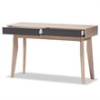 Hawthorne Collection 2 Drawer Wood Study Desk in Light Brown and Gray