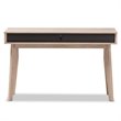 Hawthorne Collection 2 Drawer Wood Study Desk in Light Brown and Gray