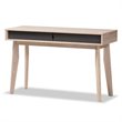 Hawthorne Collection 2 Drawer Wood Study Desk in Light Brown and Gray