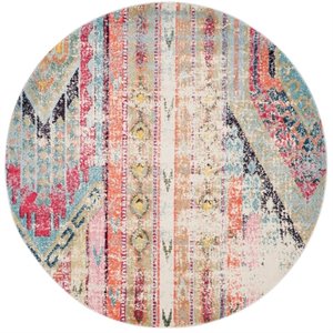 Hawthorne Collection 6'7&quot Round Power Loomed Polypropylene Rug