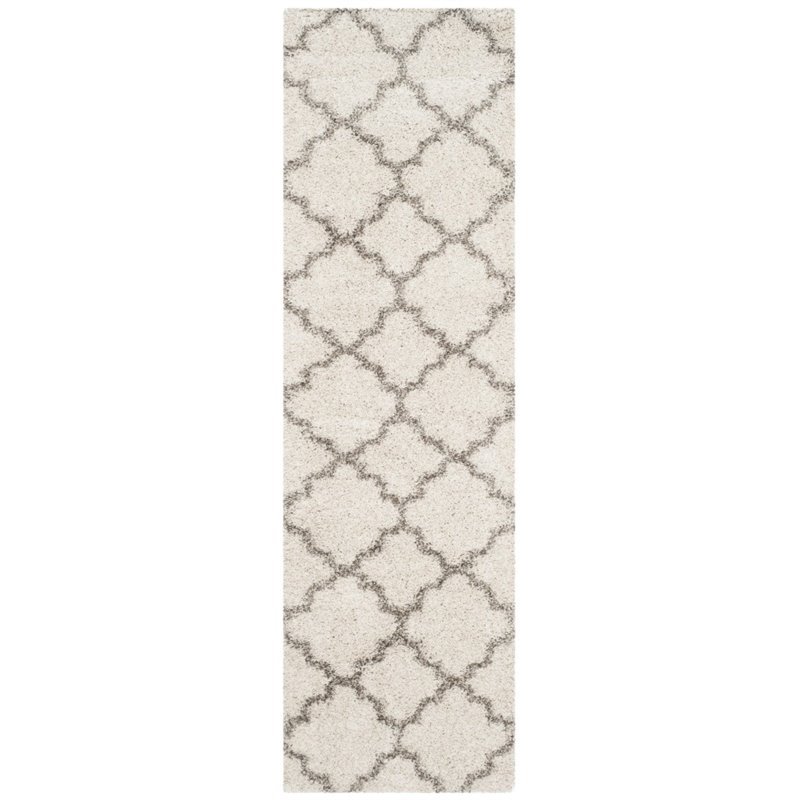 Hawthorne Collection 8' X 10' Power Loomed Rug in Ivory and Gray