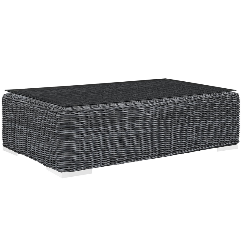 Hawthorne Collection Outdoor Coffee Table in Gray