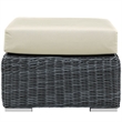 Hawthorne Collection Patio Ottoman in Canvas Antique Beige