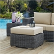Hawthorne Collection Patio Ottoman in Canvas Antique Beige