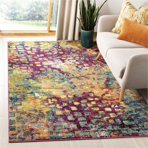 Hawthorne Collection 3' X 3' Square Rug in Pink