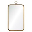 Hawthorne Collection Metal Brass Mirror Round Hanging 36