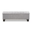 Hawthorne Collection Storage Bench in Grayish Beige