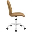 Hawthorne Collection Prim Faux Leather Mid Back Swivel Office Chair in Tan