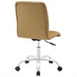 Hawthorne Collection Prim Faux Leather Mid Back Swivel Office Chair in Tan