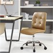 Hawthorne Collection Prim Faux Leather Mid Back Swivel Office Chair in Tan