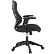 Hawthorne Collection Faux Leather Mesh Office Chair in Black