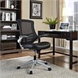 Hawthorne Collection Faux Leather Mesh Office Chair in Black