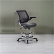 Hawthorne Collection Faux Leather Black Drafting Stool Rectangular Adjustable 49