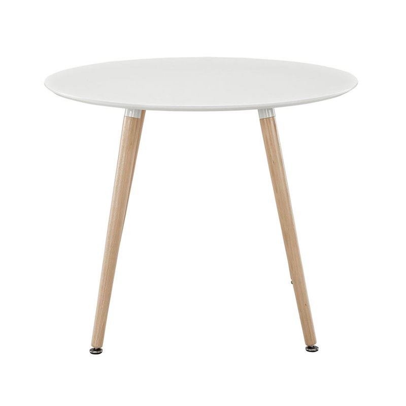 Hawthorne Collection Wood White Dining Table Round 35.5