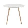 Hawthorne Collection Wood White Dining Table Round 35.5