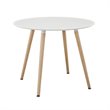 Hawthorne Collection Wood White Dining Table Round 35.5