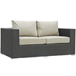 Hawthorne Collection Patio Loveseat in Canvas Antique Beige