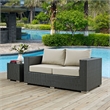 Hawthorne Collection Patio Loveseat in Canvas Antique Beige