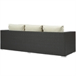 Hawthorne Collection Patio Sofa in Canvas Antique Beige and Gray