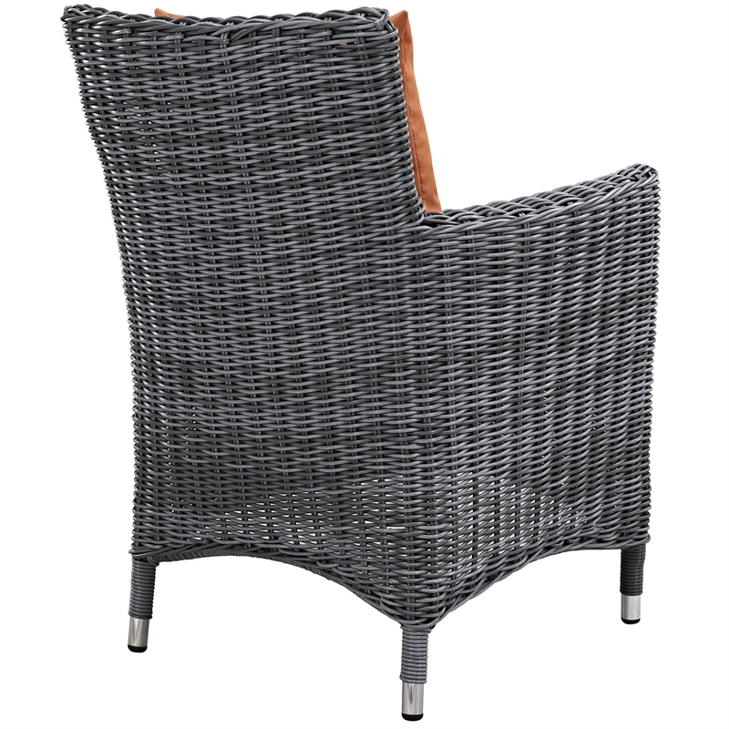 Hawthorne Collection Patio Dining Arm Chair in Canvas Tuscan