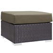 Hawthorne Collection 5 Piece Patio Sofa Set in Espresso and Mocha