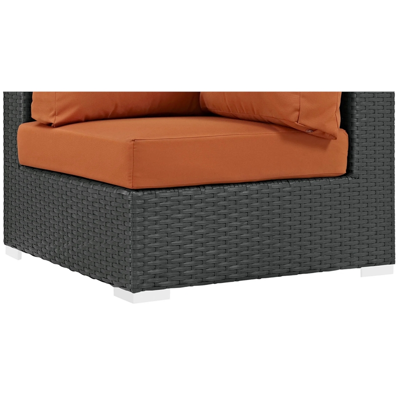 Hawthorne Collection Patio Corner Chair in Canvas Tuscan