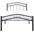 Hawthorne Collection Twin Metal Bed in Black