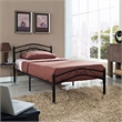 Hawthorne Collection Twin Metal Bed in Black