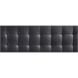 Hawthorne Collections Faux Leather Black Headboard Rectangular Queen Deep Button Tufting 61.5