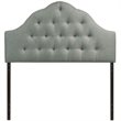 Hawthorne Collection King Tufted Panel Headboard in Gray