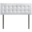 Hawthorne Collections Vinyl White Queen Headboard Rectangular 22.5