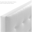 Hawthorne Collections Modern Vinyl Full Panel Headboard in White