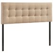 Hawthorne Collections Polyester Upholstered Beige Headboard Panel King Tufted 78.5