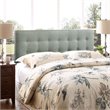 Hawthorne Collection Upholstered King Panel Headboard in Gray