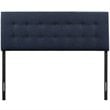 Hawthorne Collections Modern Fabric Upholstered King Panel Headboard in Navy