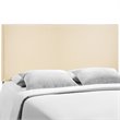 Hawthorne Collections Modern Fabric Upholstered Queen Panel Headboard in Ivory